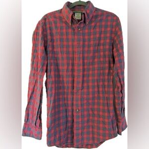 Brooks Brothers Red and Blue Plaid Men's Shirt
